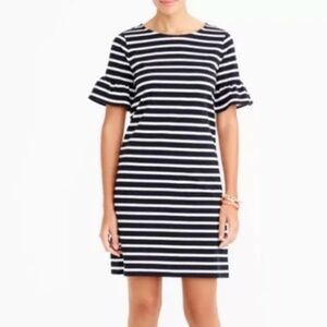 Black & White Striped Bell Sleeve dress - J. Crew